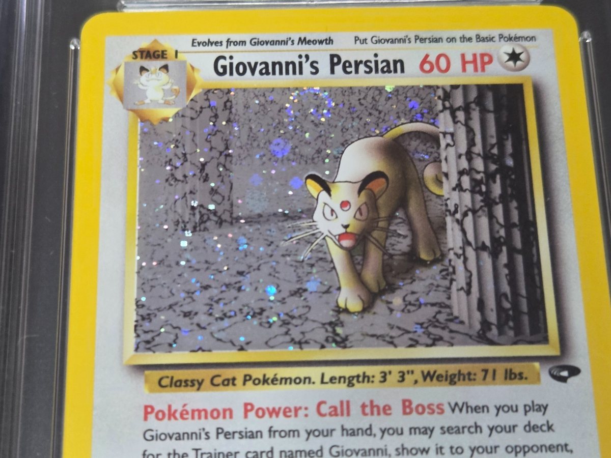 Giovanni's Persian #8 Vintage Pokemon Gym Challenge 2000 Ace 10 - POP 1 – Photo 2